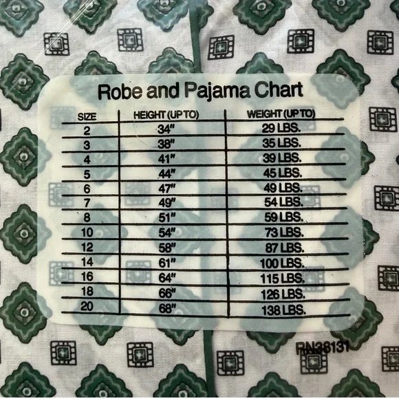 Vintage Botany 500 Boy 2 Piece Pajama Set Size 15/16 NWT Short Sleeve Pants - Picture 6 of 6